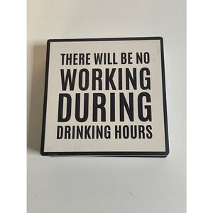 Set of 4 (different) coasters with funny alcohol related quotes American Atelier